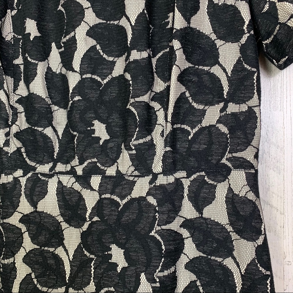 Ann Taylor Bonded Black Lace Flare Dress - Picture 4 of 10
